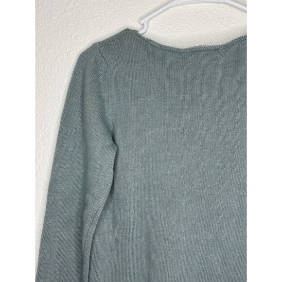 Benedetta B Merino Wool Cashmere Blend Blue Sweater Polkadot Size Medium $148 - Picture 10 of 16